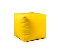 Ecopuf Cube S Pouf Repose-Pieds d'extérieur en Polyester imperméable rempli de Billes de polystyrène 37x37x37 Cm