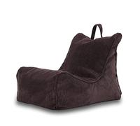 Ecopuf Flavio Chaise longue en velours, pouf, chaud, fauteuil, sac, avec poche et poignée, rembourré