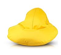 Ecopuf Frog - Pouf Poire, Fauteuil Coussin Moelleux avec Rembourrage - pour La Maison et à L'Extérieur - pour Enfants et Adultes - Polyester Durable, Résistant - 120x80cm - Jaune Nc4