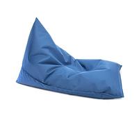 Ecopuf Lazy S Pouf Triangulaire - Bean Bag Polyvalent avec Remplissage en Perles EPS en Polyester Robuste pour l'intérieur et l'extérieur - Hauteur 88 cm, Longueur 130 cm