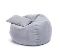 Ecopuf - Pouf Dot Peluche - Pouf Salon, Chambre, Puff Poire - Meuble Chambre Confortable pour Détente et Déco Moderne - Remplissage Durable EPS - Pouffe, Pouff Design Pratique et Chic - Gris Foncé