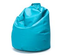 Ecopuf Pouf en Similicuir avec Rembourrage en Billes de polystyrène expansé, canapé résistant aux intempéries, Fauteuil Enfant XXL, Chaise Adulte, Tabouret, Pouf, Taille S - 80 x 50 cm