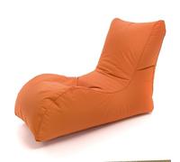 Ecopuf - Pouf Extérieur Naomi - Siège Confortable pour Jardin, Terrasse, Piscine - Design Moderne - Résistant et Léger - Idéal pour Intérieur et Extérieur - Couleur Orange Foncé M15