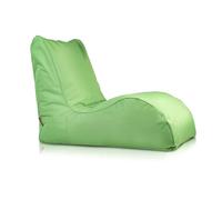 Ecopuf - Pouf Naomi en Polyester - Assise Confortable Style Méridienne - Rembourrage en Billes de Polystyrène - pour Le Salon - Tissu Résistant et Facile à Nettoyer - Couleur Vert NC2