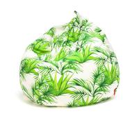 Ecopuf - Pouf pour Enfants et Adolescents, Fauteuil Bean Bag Imperméable, avec Motif Estival de Palmiers, Dessous Imperméable, pour l'Intérieur et l'Extérieur, Confortable, Oscar