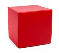 Ecopuf Pouf repose-pieds carré | Ottomana Cube 40 x 40 x 40 cm | Repose-pieds Canapé entièrement déhoussable résistant et anti-déchirure | Tabouret confortable en similicuir