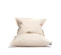 Ecopuf - Sako Pouf Coussin pour Enfants - Pouf pour Chambre d'enfants - Sac en Tissu Robuste - Fauteuil de détente - Ameublement - Fauteuil S - 140x100 - Crème Nc18