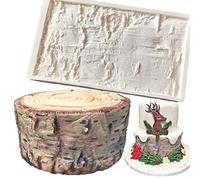 écorce Moule en silicone Impression Tapis de moule à gâteau, outil de décoration de gâteaux, Sugarcraft DIY Chocolate Candy Cupcake Fondant Jelly Bonbons Moule à sucre, Cake à broder Moule,