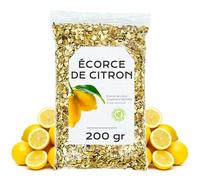 Écorces de Citron 200gr - Séchées et Coupées pour Infusion ou Cuisine - Qualité Alimentaire - Thé en Vrac