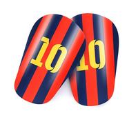Ecoret-Pro 2 Pièces Mini Protege Tibia Foot, Protège Tibias de Football pour Enfants, Mini Protège-Tibias Légers pour Le Football pour Adolescents Adultes Garçons Filles (Rouge-Bleu 10, S-15 * 7.5CM)