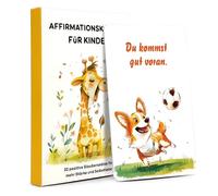 Ecoret-Pro Lot de 32 cartes d'affirmation pour enfants - Cartes de motivation pour la pleine conscience - Cartes de courage éducatives - Cartes de conversation - Apprentissage des sentiments