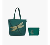 Ecoright Grand sac fourre-tout en toile pour femme, sacs à main zippés pour femme, poche intérieure pour le shopping, le bureau et l'utilisation quotidienne (sac fourre-tout et cosmétique), Dragonfly