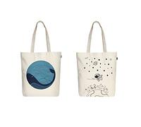 Ecoright Sacs Fourre Tout En Toile Pour Femme, Sac Fourre Tout Réutilisable Cabas Fermeture Eclair, Idéal Pour L'épicerie