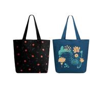 EcoRight Umhängetasche Canvas Shopper Tasche Lässig Handtasche Groß Schultertasche mit Innentasche für Schule arbeitstasche damen tasche