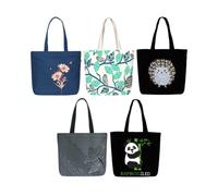 EcoRight Umhängetasche Canvas Shopper Tasche Lässig Handtasche Groß Schultertasche mit Innentasche für Schule arbeitstasche damen tasche