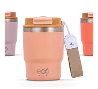ECOROOTS Evergreen - Gobelet Isotherme 360 ml | Thermo Café Anti-fuite | Tasse Isotherme Réutilisable en Acier Inoxydable | Idéale pour Bureau, Yoga, Gym et Boissons Chaudes ou Froides (ROSE QUARTZ)