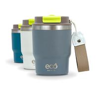 ECOROOTS Evergreen - Gobelet Isotherme 360 ml | Thermo en Acier Inoxydable | Anti-fuite, Sans BPA et avec Sangle Amovible | Léger et Compact | Café et Boissons Chaudes ou Froides (GRIS PERLE)