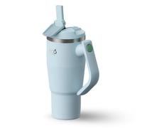 ECOROOTS Rocket - Bouteille Isotherme Sport 940 ml - Gourde en Acier Inoxydable - Eau Glacée +24h - Thermos avec Anse Rotative et Paille - Sans BPA - Athleisure - Compatible Lave-Vaisselle (BLEU AQUA)