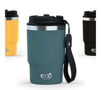 ECOROOTS Thunder - Gobelet Isotherme 470 ml Café à Emporter et Boissons Froides | Thermo Sans BPA | Antifuite, Isolation Sous Vide | Tasse Nomade pour Bureau, Sport et Voyages (BLEU MIDNIGHT)