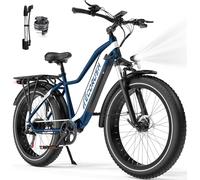 ECORUSH ECO R1 Vélo Électrique, Velo Electrique Homme Équipé d'une Batterie 48V 13AH, Pneus Fat De 26 * 4.0 Pouces, Moteur De 250W & 25KM/H, avec Un Dérailleur À 7 Vitesses, Portée maximale 100 KM