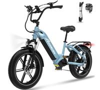 ECORUSH ECO R6 Vélo Électrique, Batterie de 48 V/15,6 A, Châssis Haute Résistance, Pneus Larges 20×4,0 Pouces, 7 Vitesses, Écran LCD, VTT Électrique de 250W 25 km/h pour Hommes et Femmes