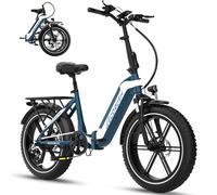 ECORUSH Vélo Électrique Pliable, Pneus 20×4,0 Pouces, Châssis Haute Résistance, Batterie de 48V 499.2Wh, 7 Vitesses, Écran LCD, VTT Électrique de 250W 25 km/h pour Hommes et Femmes