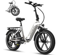 ECORUSH Vélo Électrique Pliable, Pneus 20×4,0 Pouces, Châssis Haute Résistance, Batterie de 48V 499.2Wh, 7 Vitesses, Écran LCD, VTT Électrique de 250W 25 km/h pour Hommes et Femmes