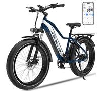 ECORUSH Vélo Électrique, Velo Electrique Homme Équipé d'une Batterie 48V 13AH/20AH, Pneus Fat De 26 * 4.0 Pouces, Moteur De 250W & 25KM/H, avec Un Dérailleur À 7 Vitesses, Portée maximale 100 KM/150KM