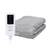 EcoSapiens Couverture chauffante 150 x 180 cm, 100 % coton, couette électrique avec 3 modes de chauffage, arrêt automatique, minuterie télécommande, couvre-lit, chauffage rapide