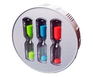 EcoSavers Minuteur de Douche Hourglass 3 sabliers 4, 6 et 8 Minutes Minuteur de Douche