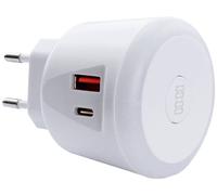 EcoSavers USB Timer Charger Chargeur USB 20 W 1x USB-A, 1x USB-C® blanc intérieure