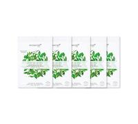 ECOSECRET SÉOUL - Masque Visage Coréen - Extrait Naturel Thé Vert - Usage Unique - 100% Coton - Relaxant - Hydratant - Acide Hyaluronique - Peaux Sèches - Tissu (5 PCS, Thé vert)