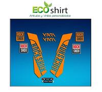 Ecoshirt Autocollants Fourche Fork Rockshox Yari 2016 Am39 Stickers Aufkleber Decals Autocollants Bike BTT VTT Cycle Orange 26`` e