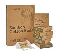 EcoSlurps 600 Cotons-tiges en bambou - biodégradable swabs & tampons de coton (600, White cotton buds)