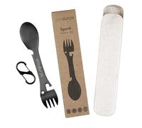 EcoSlurps Spork Gift pour papa | Camping Cuillère Fourchette Couteau Ouvre-bouteille | Ensemble de couverts en titane | Gadget de randonnée en plein air