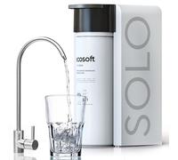 Ecosoft Cross Solo Filtre à osmose inverse à débit direct 1,3 l-min, filtration 2-en-1 avec membrane RO de 500 GPD et post-filtre à charbon, design ultra compact pour petites cuisines