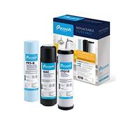 Ecosoft Filtre à osmose inverse - Set de pièces de rechange optimisées en 3 étapes avec double charbon actif - Compatible avec les systèmes Standard PRO - Installation sous évier