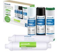 Ecosoft Filtre à osmose inverse - Set de recharges 6 étapes avec pompe intégrée - Eau potable domestique avec minéraliseur de calcium - Installation sous évier