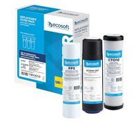Ecosoft Lot de 3 pièces de rechange mécaniques - Préfiltration des sédiments et protection de la membrane - Compatible avec les systèmes d'osmose inverse - Sous évier