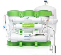 Ecosoft P’URE Balance filtre à osmose inverse | avec pompe intégrée pour une pression stable | eau potable enrichie en calcium | installation sous évier