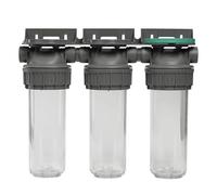 ECOSOFT Porte filtre eau triple 9’’3/4 3P, connexion 3/4'', support de fixation, clé, conçu pour une filtration de l’eau du robinet facile, sûre, fabrication européenne