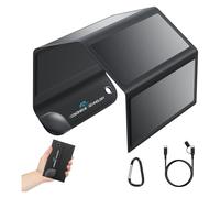 Ecosonique 8W Chargeur Solaire, 5V USB-C Petit Panneaux Solaires Pliables Ultra Léger pour Téléphone, Montres, Petit Ventilateur, Lampes de Poche, Petites Banques d'alimentation, Voyage