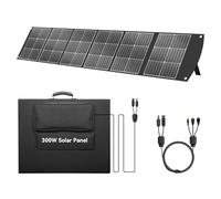Ecosonique Panneau Solaire Pliable 300 W Chargeur Portable Pour La Plupart Des Centrales Electriques, Alimentation MC4 40 V et Sorties Multiples Avec Support Pour Camping, Extérieur