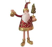 ecosoul Père Noël, support de fourchette avec cadeau, décoration à suspendre, décoration de sapin de Noël 13 cm (avec arbres).