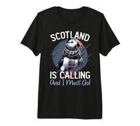 Écosse et macareux | Scotland is Calling and I Must Go T-Shirt Haut de Gamme