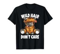 Ecosse Highland Cow Wild Hair Don't Care T-Shirt