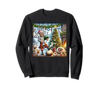 Écosse, Noël, Noël écossais, dessin animé illustré Sweatshirt