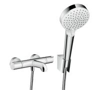 Ecostat 1001 CL Pack Mitigeur Thermostatique bain/douche + Set Crometta Porter’S 1,25m / Douchette Vario (13201000-Vario)