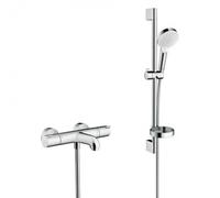 Ecostat 1001 CL Pack Mitigeur Thermostatique bain/douche + Set de douche Crometta Vario avec porte-savon (13201000-Crometta2)
