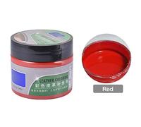 ECOSWAY Auto Cuir Renovated Revêtement Pâte Maintenance Agent, Cuir Complémentaire Couleur Réparation Pâte, Canapé Cuir Chaussures Cuir Vêtements Renovated Pâte avec 8 en Relation avec Outils - Rouge